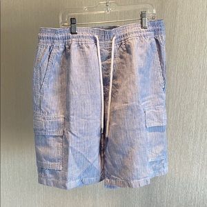 VILEBREQUIN  men’s searsucker blue/white shorts -L